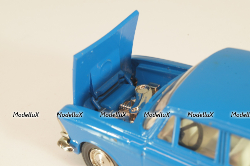 Москвич-408 А1, синий, капот 2 зажима, Тантал/Радон 1:43