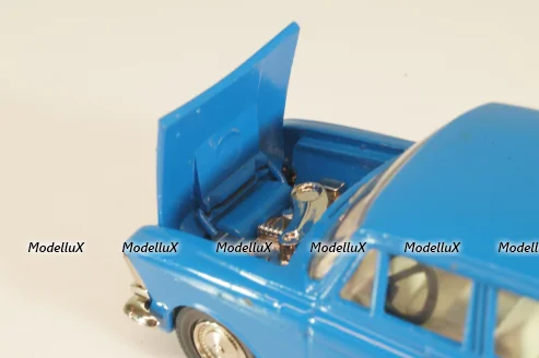 Москвич-408 А1, синий, капот 2 зажима, Тантал/Радон 1:43