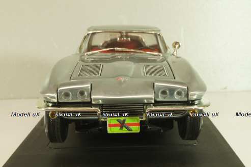 Chevrolet Corvette Stingrey Coupe, John Force 1963, chrome, 32874, ERTL 1:18