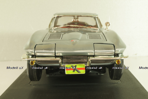 Chevrolet Corvette Stingrey Coupe, John Force 1963, chrome, 32874, ERTL 1:18