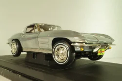Chevrolet Corvette Stingrey Coupe, John Force 1963, chrome, 32874, ERTL 1:18