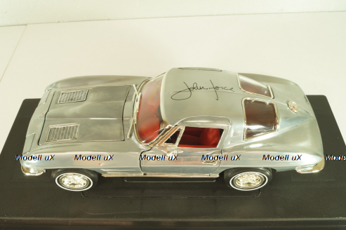 Chevrolet Corvette Stingrey Coupe, John Force 1963, chrome, 32874, ERTL 1:18