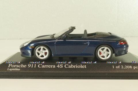 Porsche 911(996) Carrera 4S Cabriolet 2002, dark blue, 400062832, Minichamps 1:43