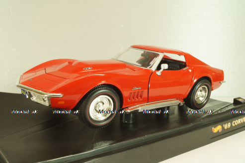 Chevrolet Corvette Stingrey (C3) 1969, red,  276378, Hot Wheels 1:18