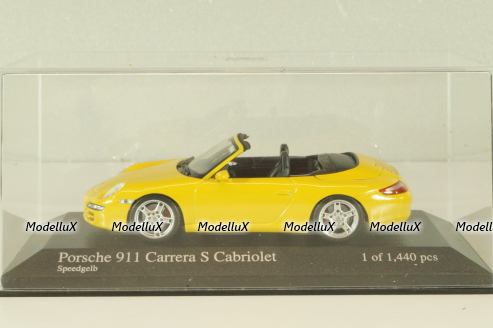 Porsche 911 (997) Carrera S Cabriolet 2004, yellow, 400063031, Minichamps 1:43