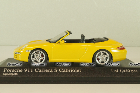 Porsche 911 (997) Carrera S Cabriolet 2004, yellow, 400063031, Minichamps 1:43