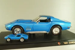 Chevrolet Corvette Stingrey (C3) 1968, Hall of Fame, blue, 047332, Hot Wheels 1:18/1:64 Set