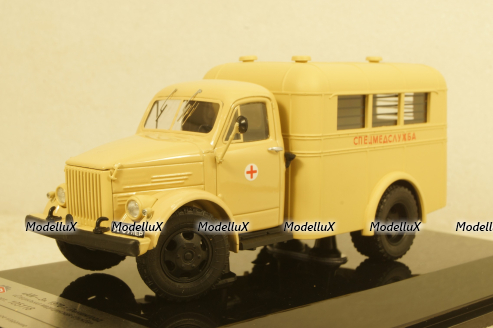 Газ-51 "АМ-3" - 1970г (СпецМедСлужба г. Ленинград) Лимитированная, 105118, DiP Models 1:43