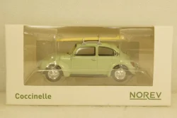 Volkswagen Beetle Coccinelle 1973 with surfing board, 430401-3, Norev 1:43