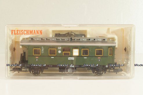 Вагон пассажирский 2/3 класс, тип B 3 tr  (# 37 919), 2-х осный, DRG, Epoche II (1920 - 1950), зеленый, 5066, Fleischman 1:87 (HO)