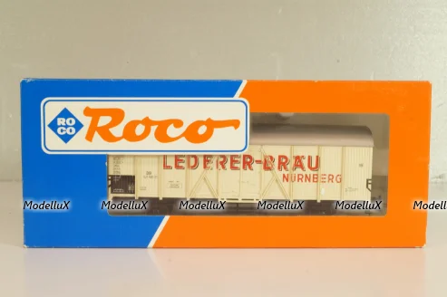 Вагон-рефрижератор пивоварни "Lederer-Bräu" (# 521 601), 2-х осный, DB, Epoche III (1949 - 1970), белый, 46236, Roco 1:87 (HO)