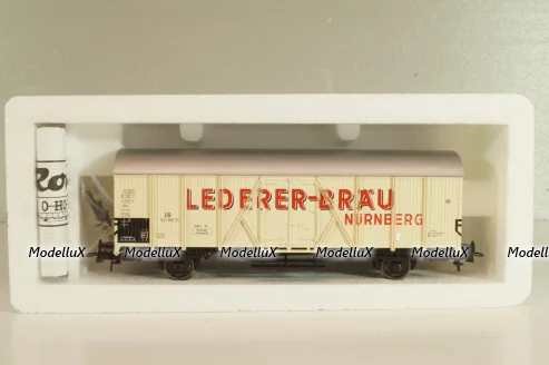 Вагон-рефрижератор пивоварни "Lederer-Bräu" (# 521 601), 2-х осный, DB, Epoche III (1949 - 1970), белый, 46236, Roco 1:87 (HO)