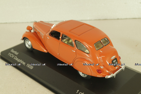 Berliet 11CV Dauphine 1939, orange, WB100, WhiteBox 1:43
