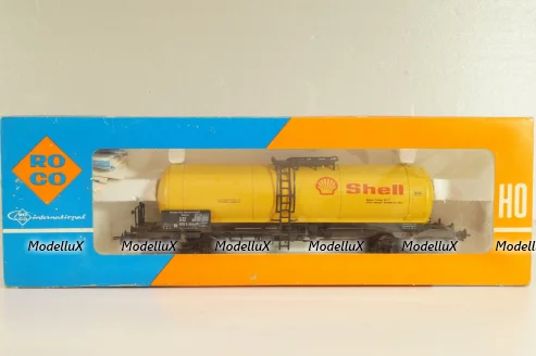 Вагон цистерна "Shell" (number 076 5 354-6), 4-х осный DB, Epoche IV (1965 - 1990), желтый, 4355B, Roco 1:87 (HO)