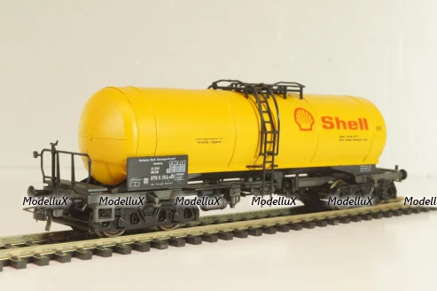 Вагон цистерна "Shell" (number 076 5 354-6), 4-х осный DB, Epoche IV (1965 - 1990), желтый, 4355B, Roco 1:87 (HO)