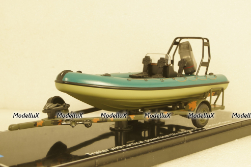 Mercedes ML320 W163 1998 with powerboat Ukraine Territorial Defense Forces (Mykolaiv 2022), TruckTyr 1:43