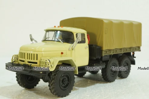 Зил-131 бортовой с тентом, бежевый, 100398.Б,  АвтоИстория 1:43 