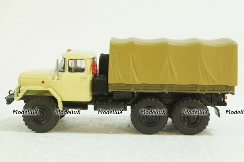 Зил-131 бортовой с тентом, бежевый, 100398.Б,  АвтоИстория 1:43 