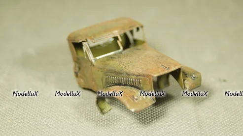 Уаз-3303, белый, Русская миниатюра 1:43
