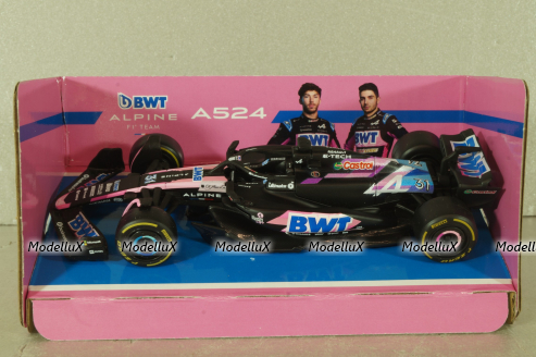BWT Alpine A524 F1 team E.Ocon, Formula 1, BU38219-O, Burago 1:43