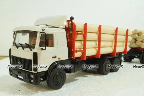 Маз-6303 с прицеп Маз-83781 сортиментовоз, 102422, АвтоИстория 1:43 