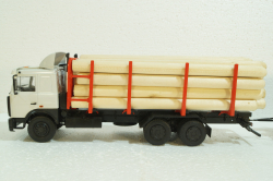 Маз-6303 с прицеп Маз-83781 сортиментовоз, 102422, АвтоИстория 1:43 