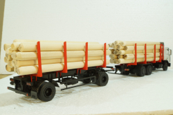 Маз-6303 с прицеп Маз-83781 сортиментовоз, 102422, АвтоИстория 1:43 