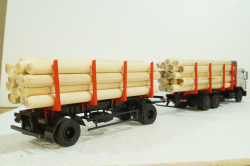 Маз-6303 с прицеп Маз-83781 сортиментовоз, 102422, АвтоИстория 1:43 