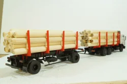 Маз-6303 с прицеп Маз-83781 сортиментовоз, 102422, АвтоИстория 1:43 