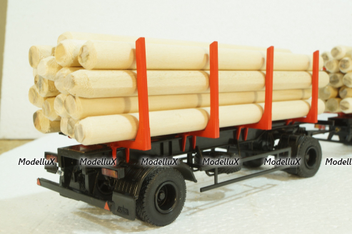 Маз-6303 с прицеп Маз-83781 сортиментовоз, 102422, АвтоИстория 1:43 