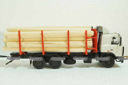 Маз-6303 с прицеп Маз-83781 сортиментовоз, 102422, АвтоИстория 1:43 