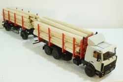 Маз-6303 с прицеп Маз-83781 сортиментовоз, 102422, АвтоИстория 1:43 