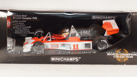 McLaren M23 #11 James Hunt World Champion formula 1 1976, Minichamps 1:18