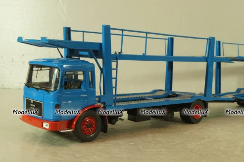MAN Autotransporter with trailer 1970, blue, TTRX034, IXO 1:43 