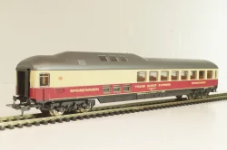 Вагон ресторан 'Trans-Europ Express' (number 61 80 88-80 107-0), 4-х осный DB, Epoche IV (1965 - 1990), бежевый/красный, 9169, Lima 1:87 (HO)