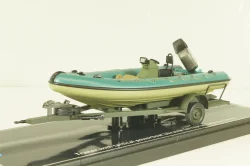 Trailer with powerboat Ukraine Territorial Defense Forces (Mykolaiv 2022), TruckTyr 1:43