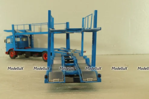MAN Autotransporter with trailer 1970, blue, TTRX034, IXO 1:43 