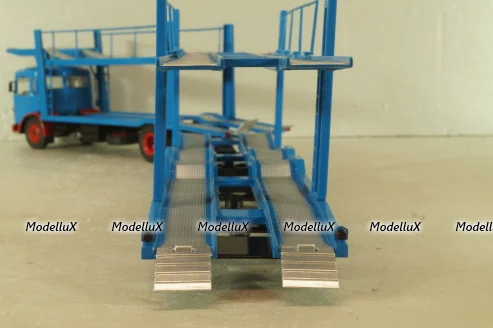 MAN Autotransporter with trailer 1970, blue, TTRX034, IXO 1:43 