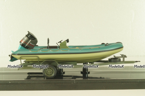 Trailer with powerboat Ukraine Territorial Defense Forces (Mykolaiv 2022), TruckTyr 1:43