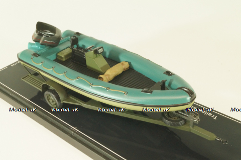 Trailer with powerboat Ukraine Territorial Defense Forces (Mykolaiv 2022), TruckTyr 1:43