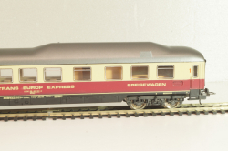 Вагон ресторан 'Trans-Europ Express' (number 61 80 88-80 107-0), 4-х осный DB, Epoche IV (1965 - 1990), бежевый/красный, 9169, Lima 1:87 (HO)