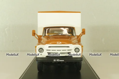 Зил-130 будка, перевозка грузов населению, коричневый/белый, TruckTyr 1:43