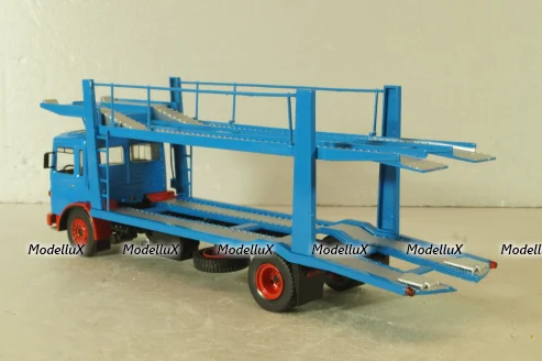 MAN Autotransporter with trailer 1970, blue, TTRX034, IXO 1:43 