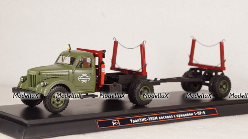 УралЗис-355М лесовоз с прицепом 1-ПР-5, TruckTyr 1:43