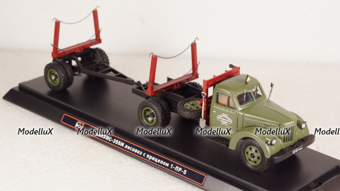 УралЗис-355М лесовоз с прицепом 1-ПР-5, TruckTyr 1:43
