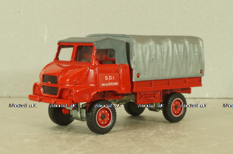 Simca Unic S.U.M.B. 4x4, truck, red, #235, Solido 1:43