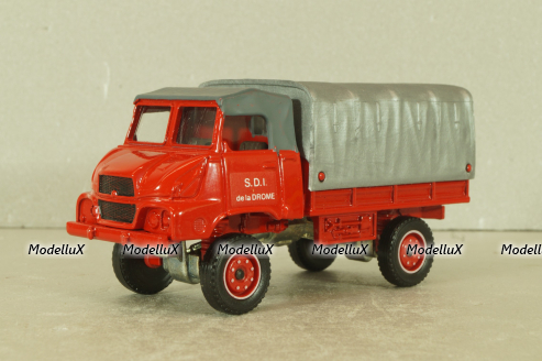 Simca Unic S.U.M.B. 4x4, truck, red, #235, Solido 1:43