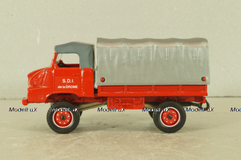 Simca Unic S.U.M.B. 4x4, truck, red, #235, Solido 1:43