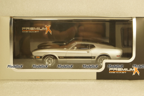 Ford Mustang Mach I 1973 silver / black, PRD398J, Premium X 1:43
