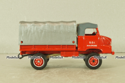 Simca Unic S.U.M.B. 4x4, truck, red, #235, Solido 1:43
